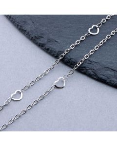 304 Stainless Steel lanac 5x6.4x0.4mm,link: 2.8x2x0.3mm...SSL-E017-01P-10m