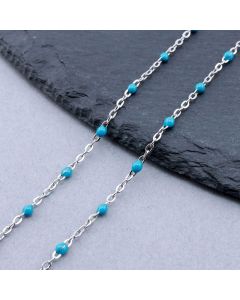 304 Stainless Steel Lanac 2x1.5x0.5mm Plava...SSL-H004-02B-10m