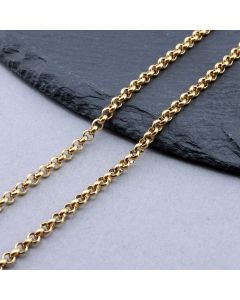 304 Stainless Steel Gold Rolo Lanac 3x1.1 mm Gold...SSL-S001-02D-10m