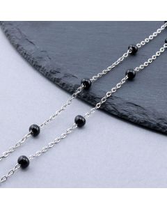 304 Stainless Steel lanac 2.4x2x0.4mm enamel...SSL-E016-01A-10m