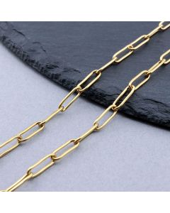 304 Stainless Steel Lanac 12x4x1mm Gold...SSL-H031-02G-10m