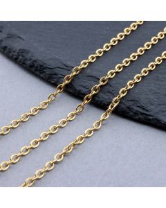 304 Stainless Steel Lanac 3x2x0.6mm Gold...SSL-R002-0.6mm-G-50m