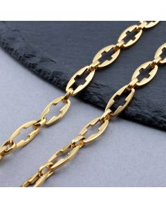 304 Stainless Steel Lanac 13.5x6.5x1.5mm Gold...SSL-T003-16G-10 met