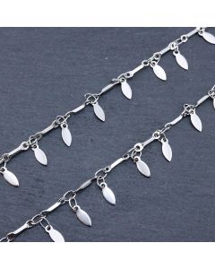 304 Stainless Steel Lanac 9x2-4x3mm, privezak 7x2mm...SSL-101131-29G