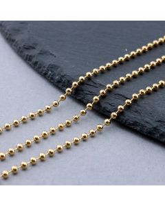 304 Stainless Steel Ball Lanac 2mm Gold...SSL-R010-32G-20m