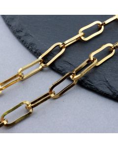 304 Stainless Steel Lanac 18x7x1.6mm Gold...SSL-F011-01B-G-10m