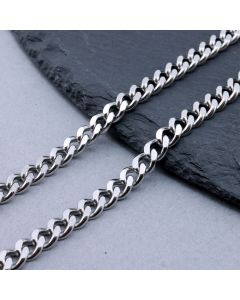 304 Stainless Steel Cuban Lanac 7x5x1.4mm...SSL-K001-19-5mm-10m