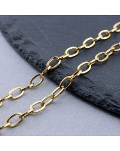 304 Stainless Steel Lanac 7x4x0.8mm Gold...SSL-H007-32G