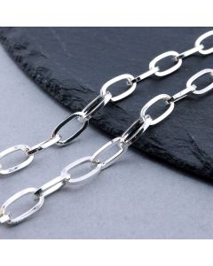 304 Stainless Steel Lanac 12x6x1.2mm Silver...SSL-T002-09S-10m