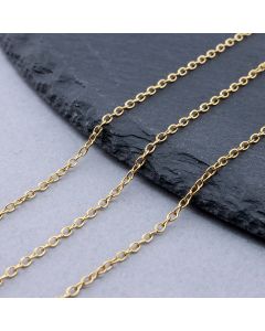 304 Stainless Steel Lanac 2x1.5x0.4mm Gold...SSL-R003-0.4mm-G-50m