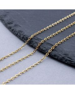 304 Stainless Steel Lanac 2x1.5x0.4mm Flat Gold...SSL-H017-01G-20M