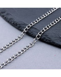 304 Stainless Steel Lanac 5x3.5x0.8mm...SSL-K004-11P-0.8mm-20m