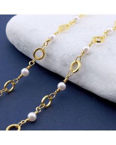 Mesing Handmade Lanac 18K Pozlata 4x2x0.3mm, Krug: 6x1mm...MLP-I031-04G-5m