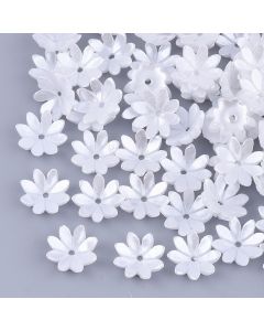 Ukrasni rezin cvetići za dekoraciju 10x10x2.5mm, Rupa: 1.2 mm ( T040016)