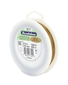 Čelična sajla za nizanje- 7 niti, 0,3mm, boja Saten Zlatna ( BEJW01NG-8 )