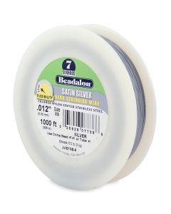 Čelična sajla za nizanje- 7 niti, 0,3mm, boja Saten silver ( BEJW01NS-8 )