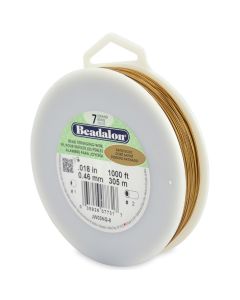 Čelična sajla za nizanje- 7 niti, 0,46mm, boja Saten Zlatna, ( BEJW03NG-8 )