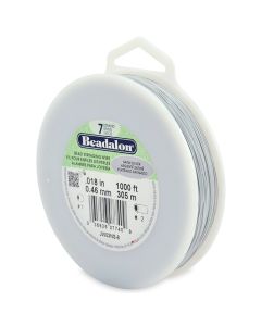 Čelična sajla za nizanje- 7 niti, 0,46mm, boja Saten silver, ( BEJW03NS-8 )