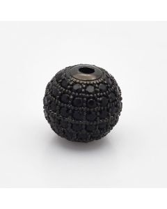 Perle Rhodium  Cubic Zirconia 8mm (CZ-R8mm-HCC)