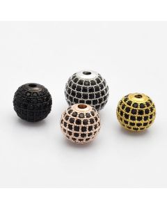 Perle pozlata Gold sa Cubic Zirconia 8mm (CZ-R8mm-ZC)