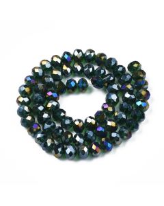 Brušeno staklo Rondele 8x6 mm ST100B28