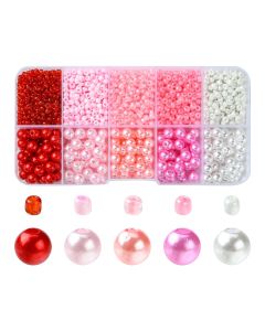 Set sa Akrilnim i Staklenim perlama , mix boja i oblika ...SET-YW0009-66A