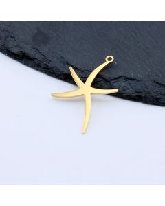 Stainless Steel Privezak Starfish, Gold...Q005-02G
