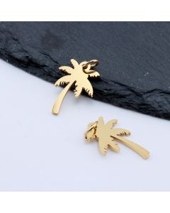 Stainless Steel Privezak Palmica, Gold...Q201-JN302-2