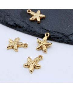 Stainless Steel Privezak Starfish, Gold...C119-24D-G