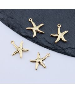 Stainless Steel Privezak Starfish,Gold...F180-04G