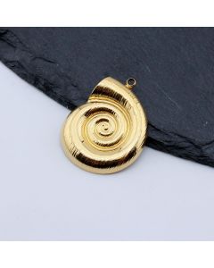Stainless Steel Privezak Shell,Gold...M116-01G