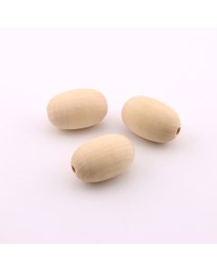Drvene ukrasne perle 30x19mm, rupa oko 3 mm. Natur drvo bez laka i boje ( 23DP05B)