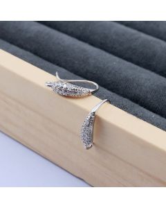 Osnova za Minđuše 10.5x16 mm, Rodijum...P-110718-R