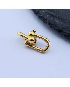 Ukrasna Tifany kopča 13x7 mm, 18k Pozlata...P-104022