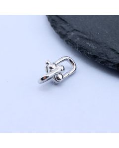 Ukrasna Tifany kopča 16X8 mm, Rodijum...P-64223-R