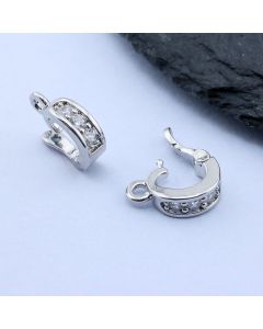 Nosači privezaka 11x8 mm, Rodijum...P-5313-R