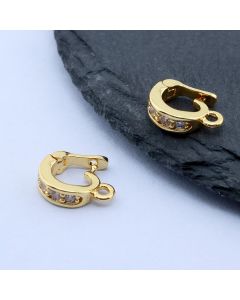Nosači privezaka 11x8 mm, 18k Pozlata...P-5313