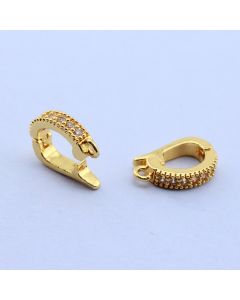 Nosači privezaka 12x7 mm, 18k Pozlata...P-201115