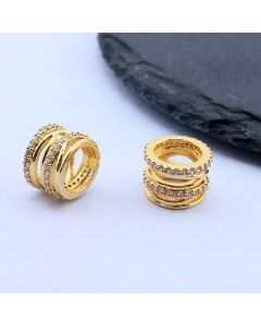 Perla 7.6x10 mm, 18k Pozlata...P-208223