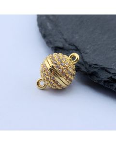 Magnetna kopča 10x10 mm, 18k Pozlata...P-115654