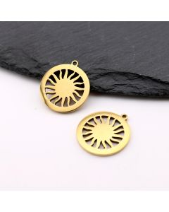 Stainless Steel privezak Gold 20x1 mm, rupa 2mm (23SSK17AG)