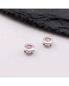 Perla ukrasna sa CZ cirkonima 6x4x1,5mm, rupe oko 3x1 mm- Rodijum ( 23MK53P )