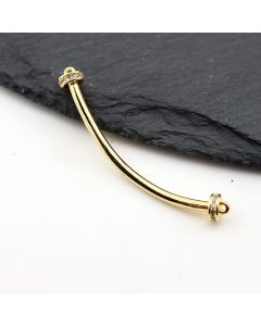 Ukrasni link sa CZ cirkonima 45x5mm, alke oko 1 mm- Pozlata 18k ( 23MK52G )