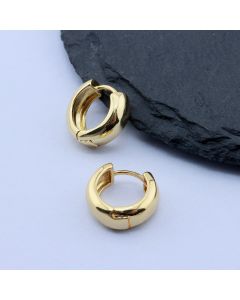 Osnova za minđuše Huggie Hoop 14x5 mm, 18k Pozlata...P-F260-04G