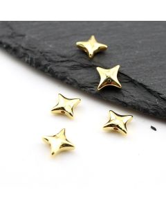 Perla ukrasna 9x9x2mm, rupa oko 1 mm- Pozlata 18k. ( 23MK49G )