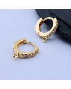 Osnova za minđuše Huggie Hoop 13.5x12x2 mm, 18k Pozlata...P-T063-012-NF