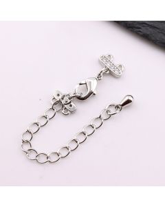 Završetak za dva niza set sa CZ Cirkonima - Rodijum (  23MK59P )