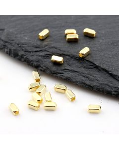 Perla ukrasna 2x3,5x1,2mm, rupa oko 1 mm- Pozlata 18k ( 23MK41G )