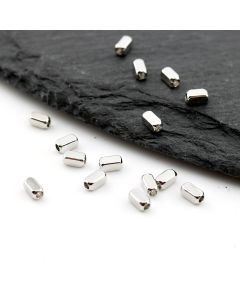 Perla ukrasna 2x3,5x1,2mm, rupa oko 1 mm- Rodijum ( 23MK41P )