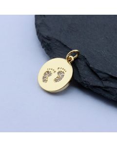 Privezak 18k Pozlata+CZ 14.5x12 mm...P-N039-033